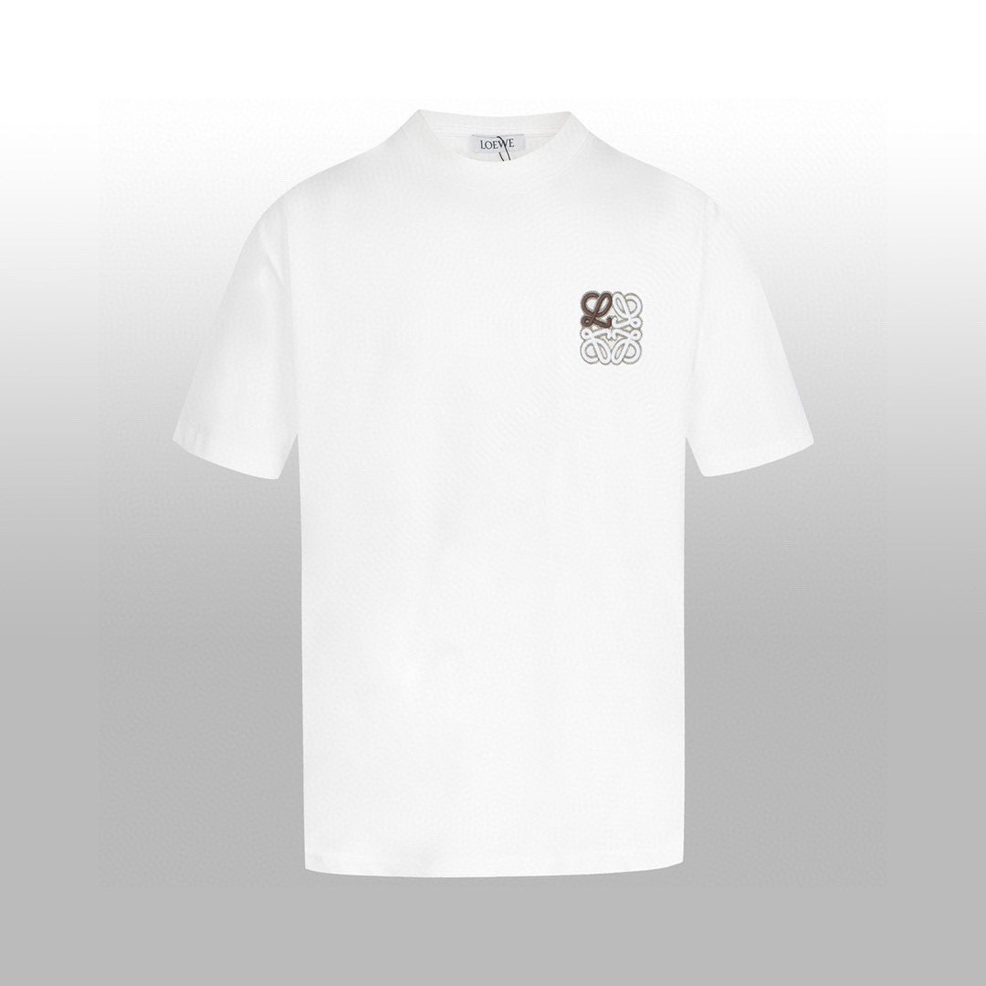 High Version Embroidered Couples T-shirt with Classic Logo Detail Processing - 图片 1