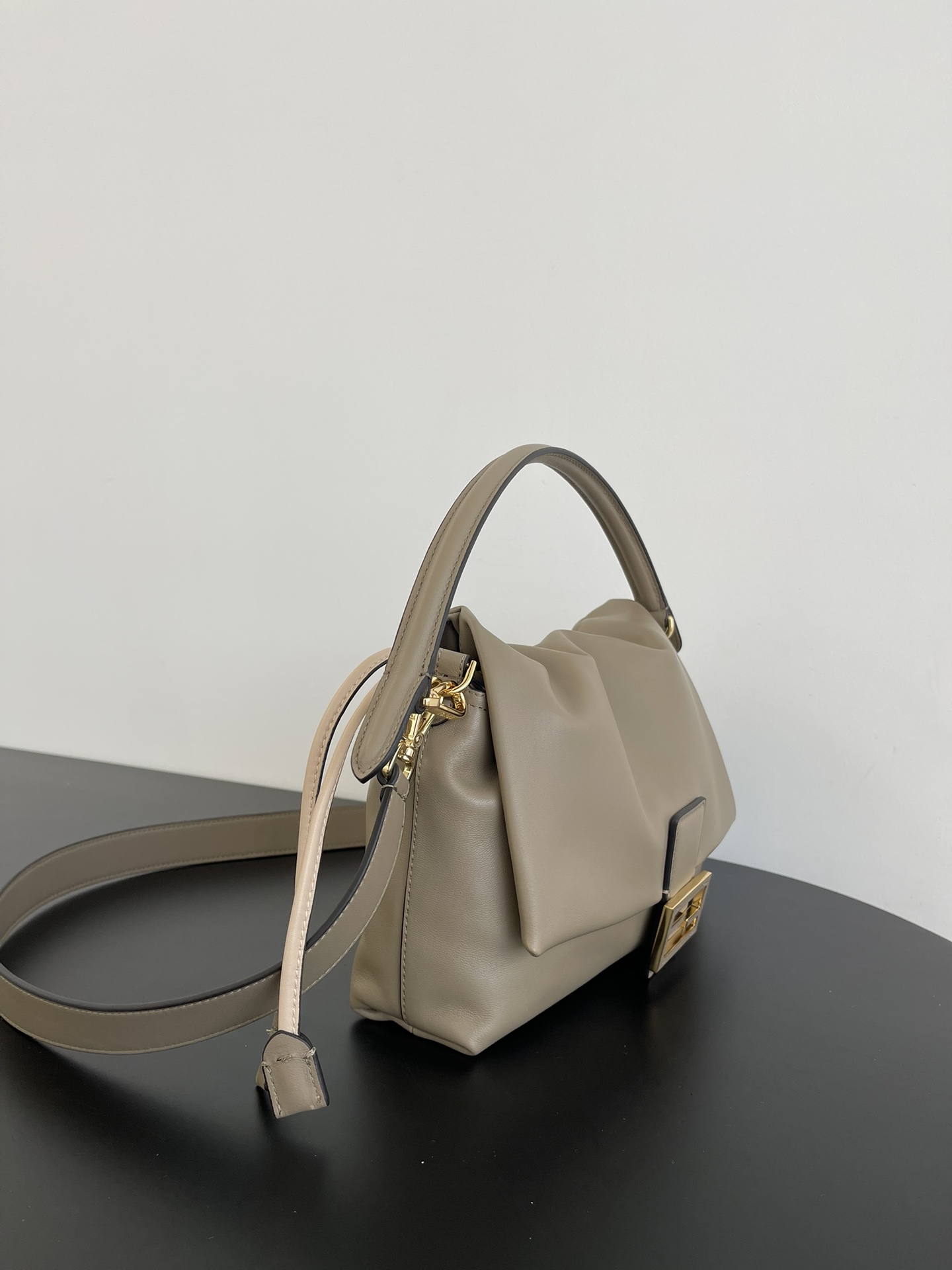 Fendi Mamma Baguette Bag in Dove Gray Lambskin Leather, Adjustable Straps 3 i1743055044 3193 3