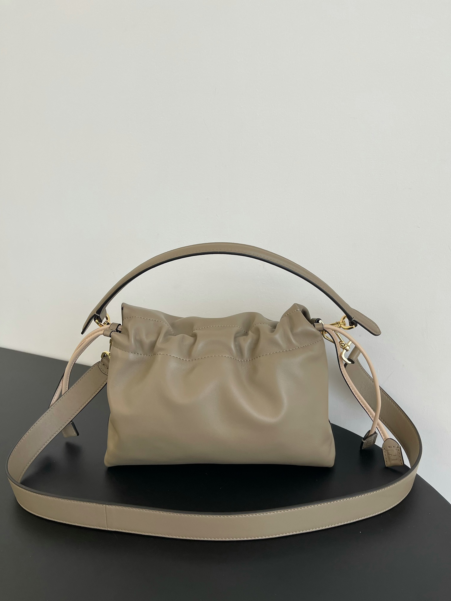 Fendi Mamma Baguette Bag in Dove Gray Lambskin Leather, Adjustable Straps 9 i1743055343 8622 0