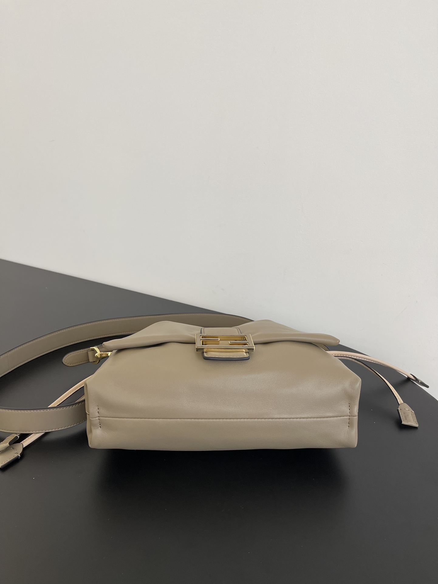Fendi Mamma Baguette Bag in Dove Gray Lambskin Leather, Adjustable Straps 10 i1743055456 6341 0
