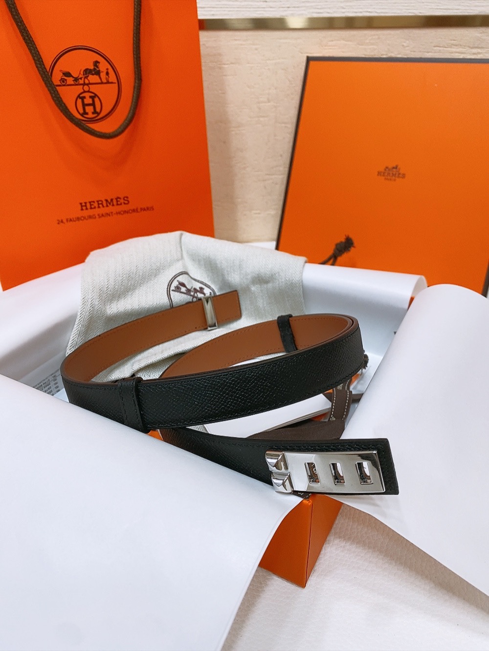 Hermès 代购级 爱马仕 ，搭配镀金 镀银皮带扣 ｜不分码 伸拉调节