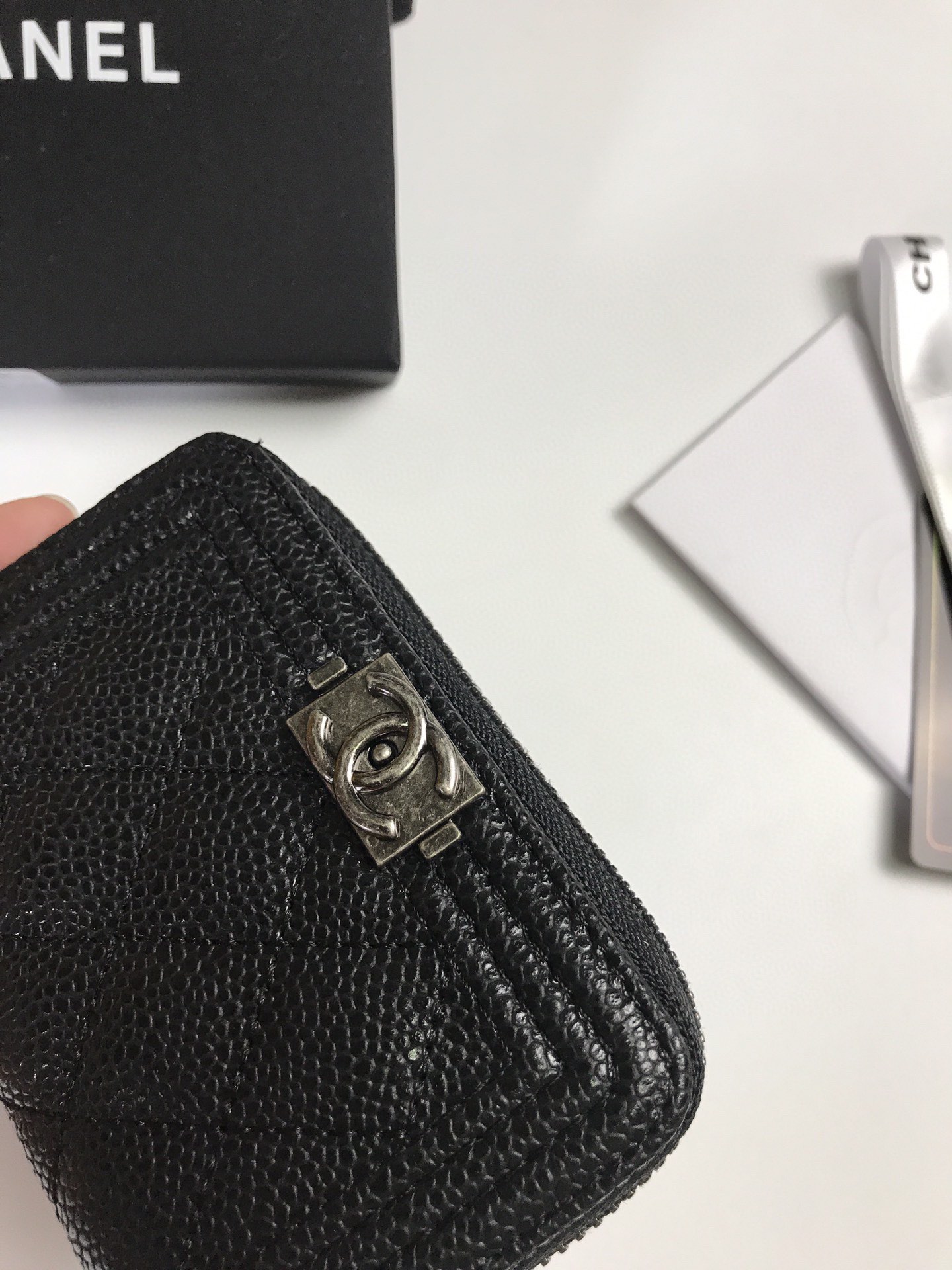 Chanel香奈儿 魚子酱牛皮カバン 高品質カードケース