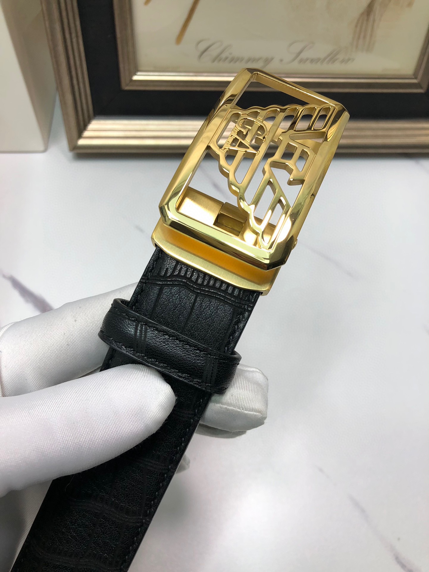 Italian Factory Imported Automatic Cattle-Skin Belts with Tailorable Design - 图片 7