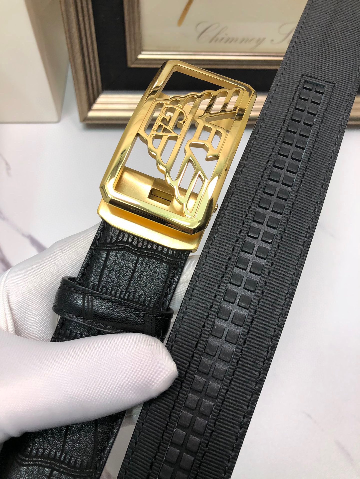 Italian Factory Imported Automatic Cattle-Skin Belts with Tailorable Design - 图片 6