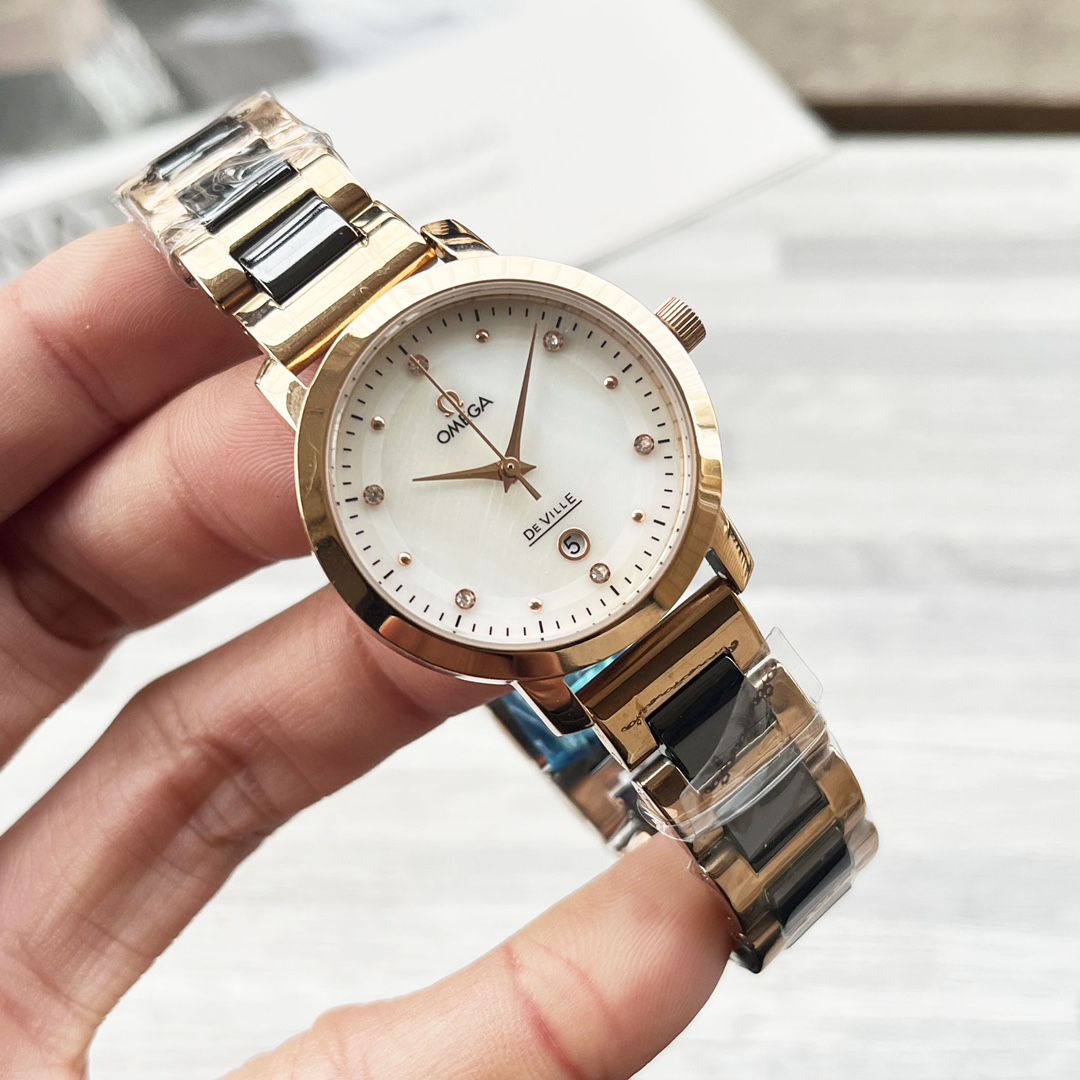 NO:149016,White shell, gold shell, steel belt 20 ceramic 30 diamond 20 Omega Women's watch original imported quartz movement Mineral glass mirror 316L stainless steel case diameter men 40mm women 30mm thick 8mm If today's sunlight stops its dazzling light, then your smile will illuminate my whole world, omega19860909白壳、金壳、钢带20 陶瓷30钻20 欧米茄 女士腕表原装进口石英机芯 矿物质玻璃镜面 316L精钢表壳直径男40mm女30mm 厚8mm如果今天的阳光停止了它耀眼的光芒.那么你的一个微笑,将照亮我的整个世界,,omega,Watch