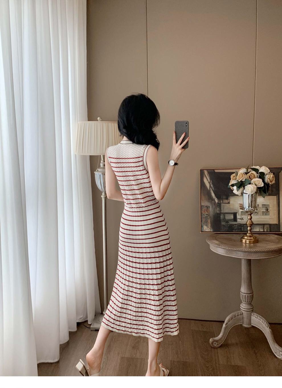 French Striped Bridesmaid Dress: Supportive, High-Quality, Perfect for Summer - 图片 4