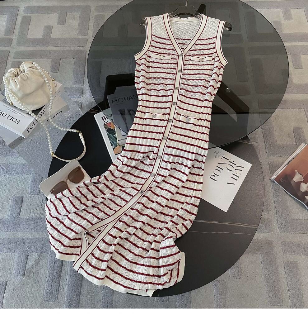 French Striped Bridesmaid Dress: Supportive, High-Quality, Perfect for Summer - 图片 5