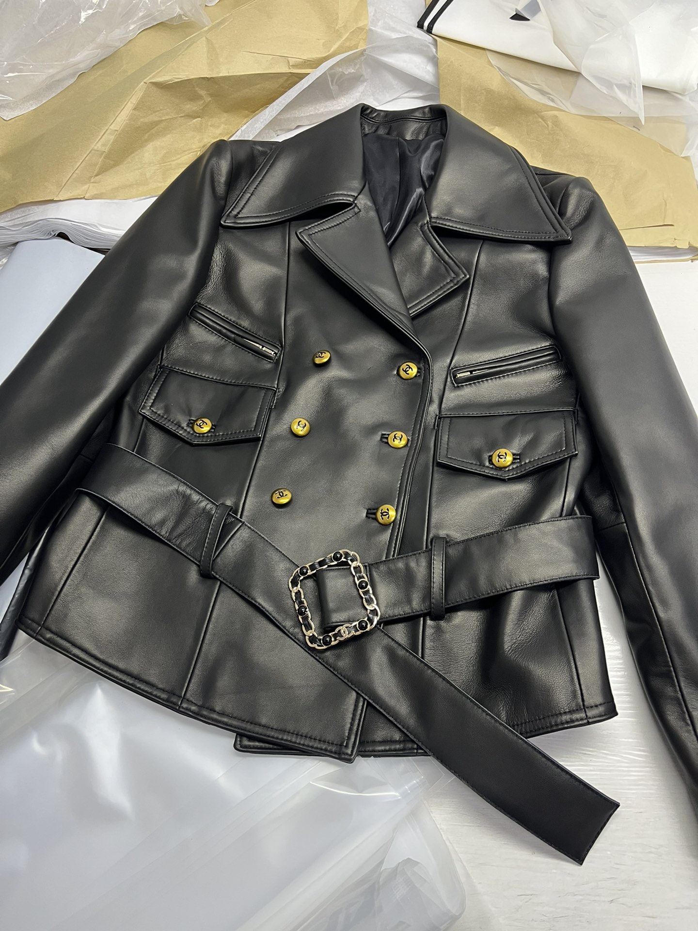 NO:872571,Xiaoxiang second-hand model, sheepskin S- Xl, Chanel-clothing, chanel, sheepskin,19860909小香中古款,绵羊皮S- Xl,香奈儿-服装,chanel,sheepskin,,Women's clothing