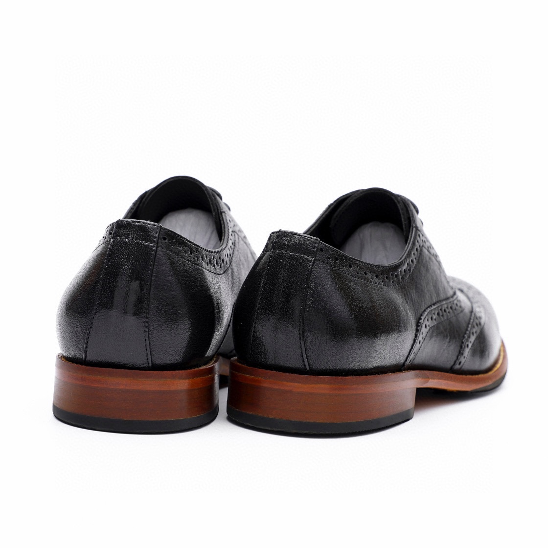 Ferragamo Men's Black Leather Wingtip Oxford Dress Shoes, Sizes 39-44 8 i1743226376 208 6