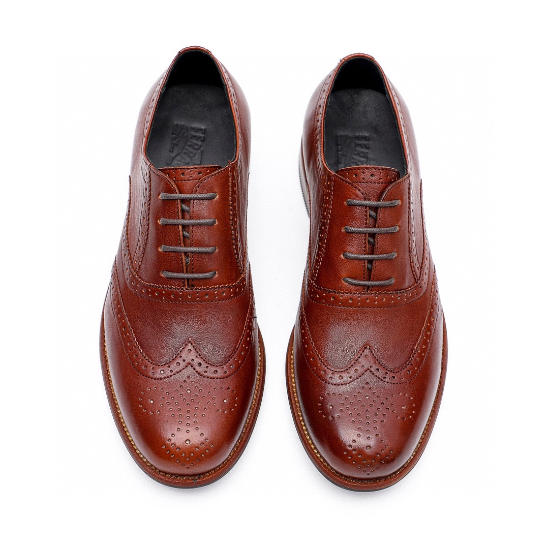 Ferragamo Men's Formal Leather Dress Shoes, Italian Calfskin, Brown, Sizes 39-44 5 i1743226428 772 3