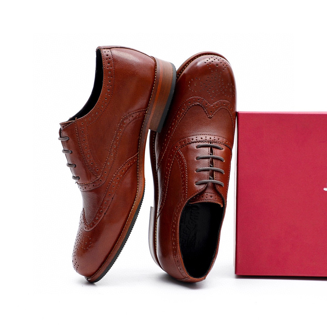 Ferragamo Men's Formal Leather Dress Shoes, Italian Calfskin, Brown, Sizes 39-44 9 i1743226428 9368 7