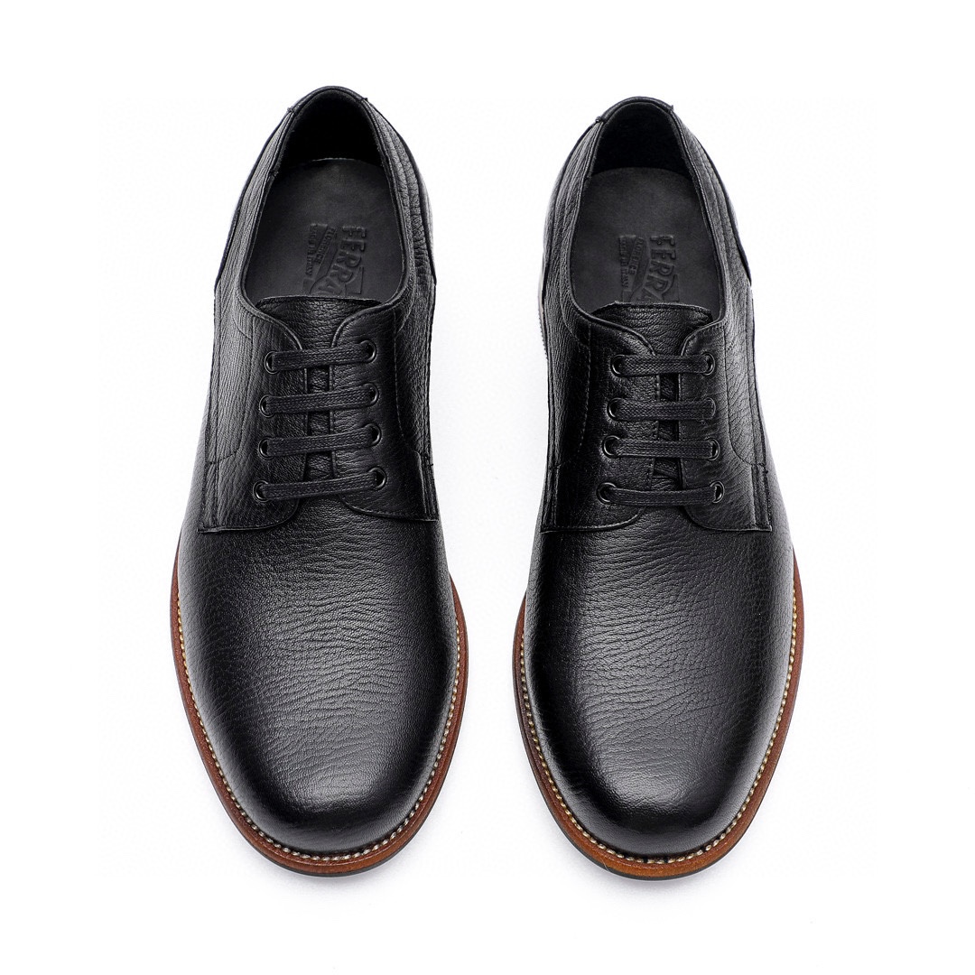 Ferragamo Men's Black Leather Dress Shoes - Timeless Style & Comfort 5 i1743226601 3213 3