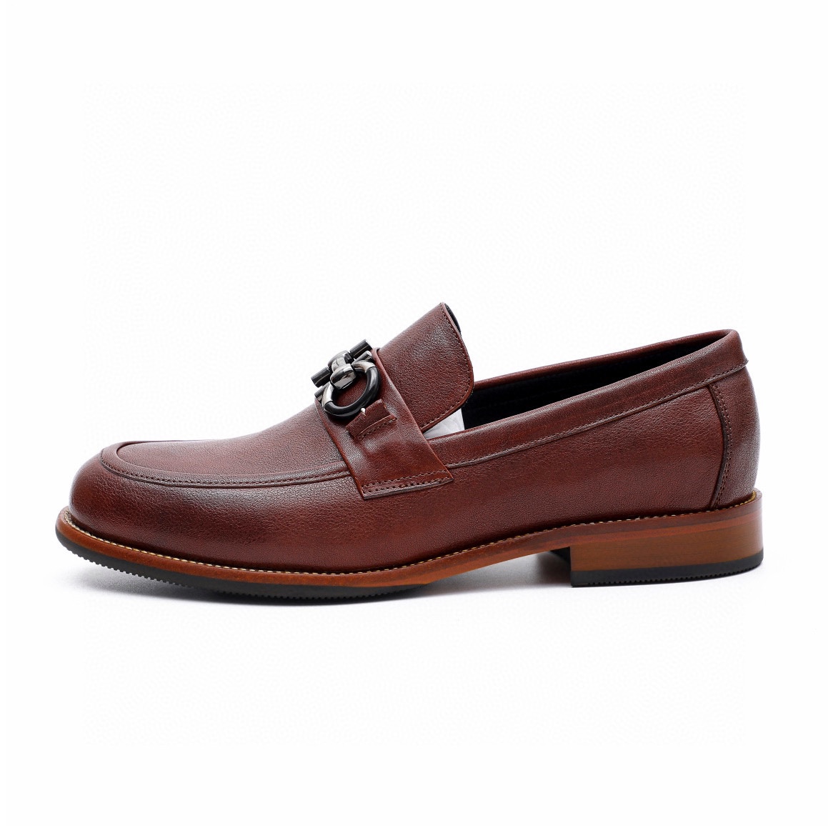 Ferragamo Men's Brown Leather Loafers with Iconic Buckle Detail, Size 39-44 7 i1743226636 2904 5