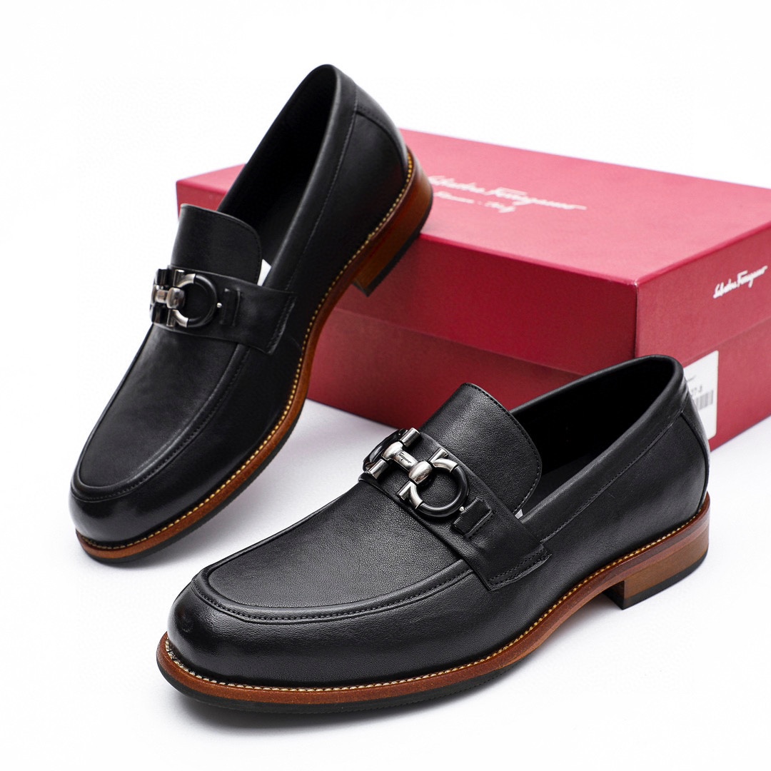 Ferragamo Men's Leather Loafers - Classic Italian Style, Premium Quality Shoes 1 Ferragamo Men's Leather Loafers - Classic Italian Style, Premium Quality Shoes