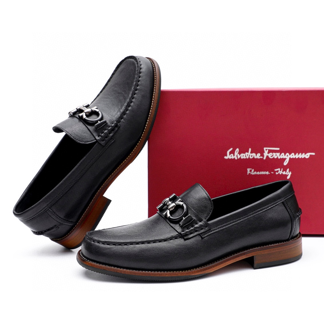 Ferragamo Men's Formal Leather Loafers | Premium Quality & Comfort, Size 39-44 4 i1743226826 7926 2