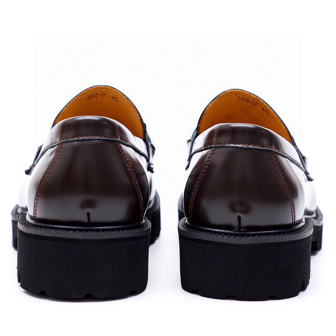 Ferragamo Men's Brown Leather Loafers with Metal Hardware and Lug Sole 9 i1743227001 9046 7