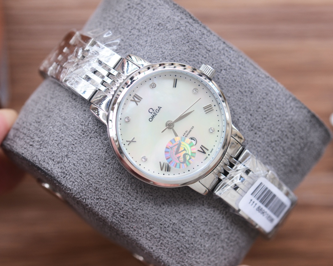 Popular Blanche 484-Gold-Step+20 Drilling Ring Omega Wristwatch for Women - 图片 6