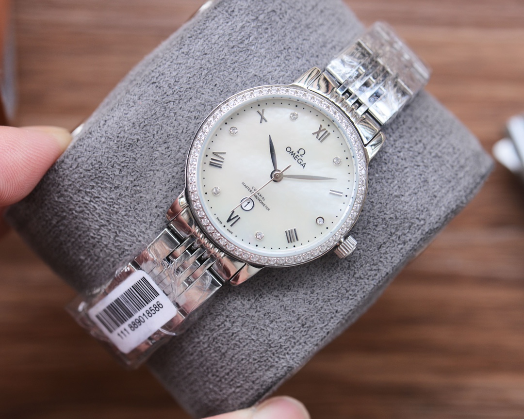 Popular Blanche 484-Gold-Step+20 Drilling Ring Omega Wristwatch for Women - 图片 4