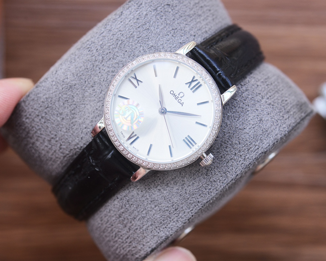 Blanche 484-Gold-Step+20 Drilling Ring: Popular Elegant Omega Wristwatch for Women - 图片 2