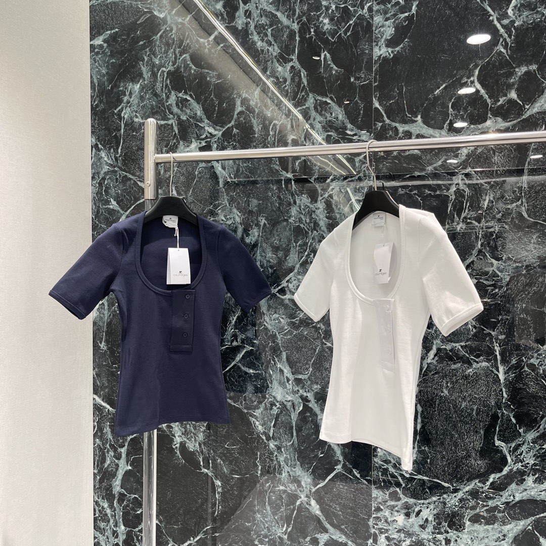 High-end Quality Women’s Clothing with Short Sleeves in Two Colors - 图片 2