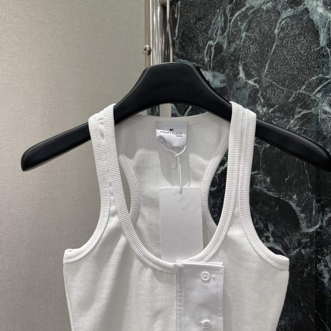 High-End Quality Women’s Clothing: P345 Back Vests in Skin-Skinned Material - 图片 6