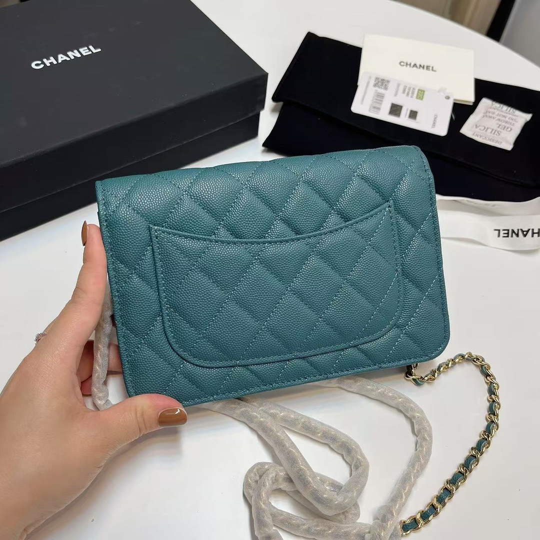 Кожаная сумка через плечо с цепочкой Chanel