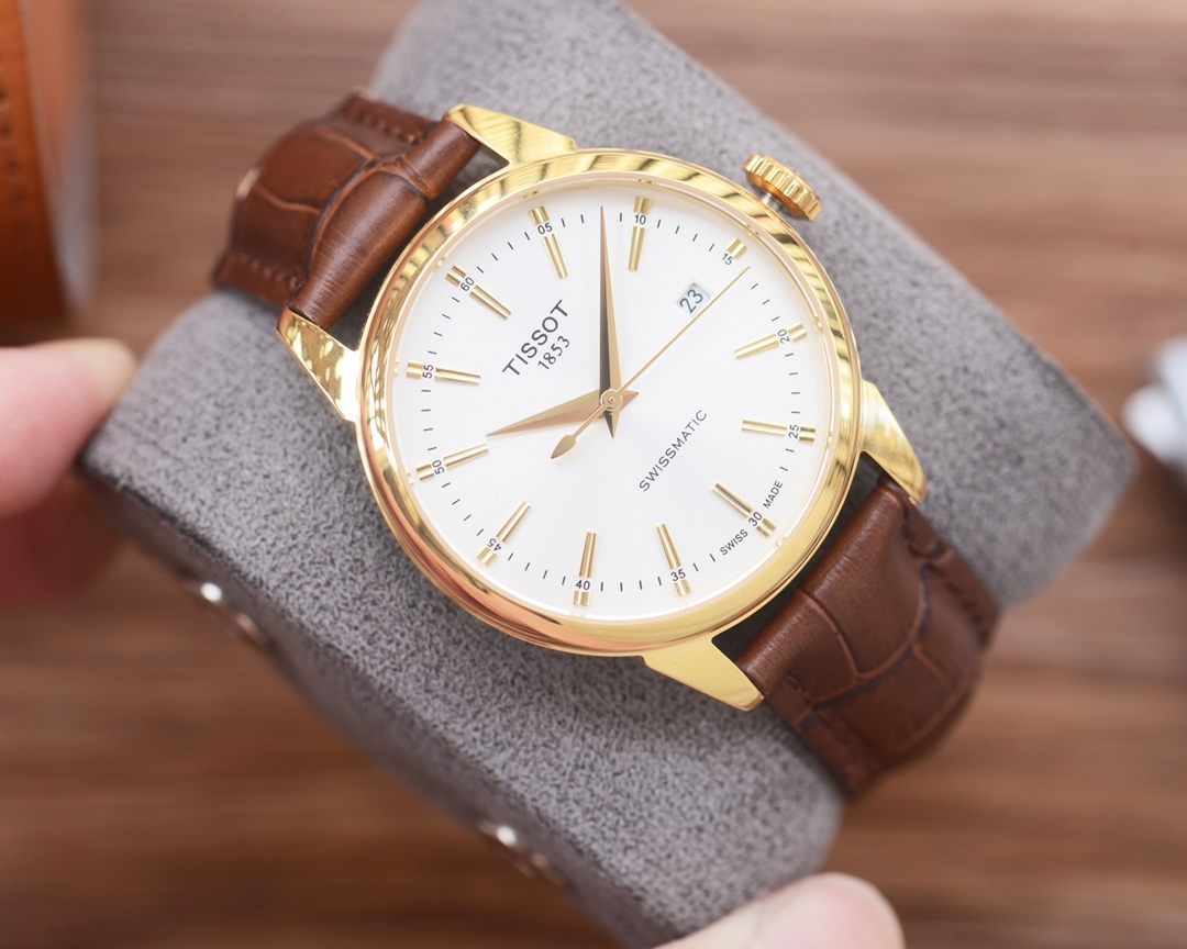 Luxury Men’s Wristwatch: White Gill 1210, Gold P1254, Steel Belt 20 - 图片 7