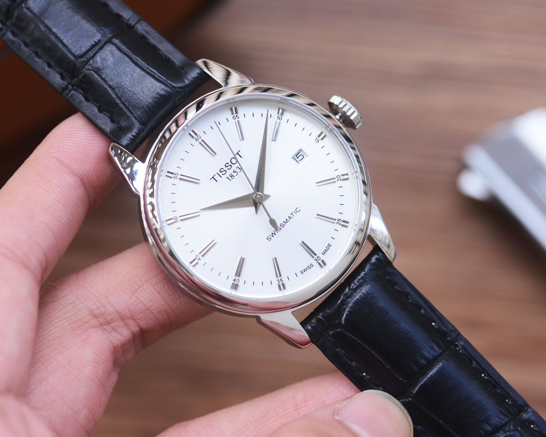 Luxury Men’s Wristwatch: White Gill 1210, Gold P1254, Steel Belt 20 - 图片 3