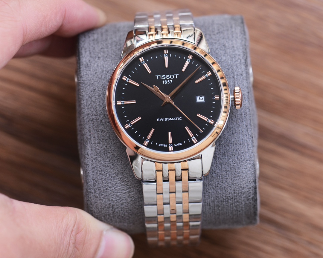 Luxury Men’s Wristwatch: White Gill 1210, Gold P1254, Steel Belt 20 - 图片 2