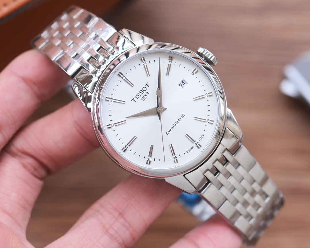 Luxury Men’s Wristwatch: White Gill 1210, Gold P1254, Steel Belt 20 - 图片 4