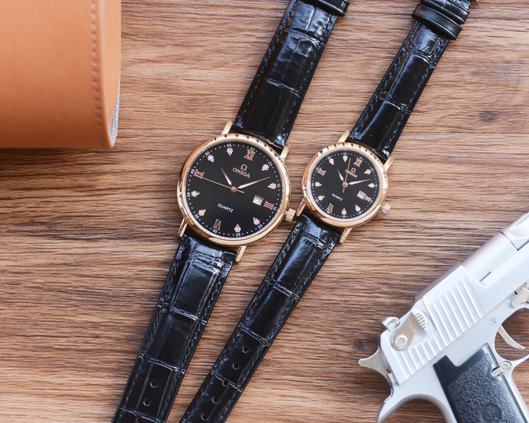 “Cyclops 418 Gold Cylinder Steel Belt Watch Features Couple Pairs of Stone Cores” - 图片 5