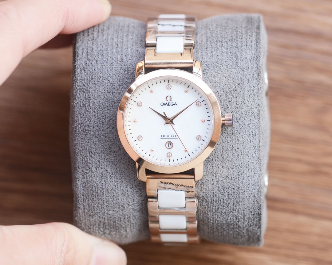 “Omega White Thorium 418: Fashion Lady’s Stone Watch with Super-Fashion Design” - 图片 6