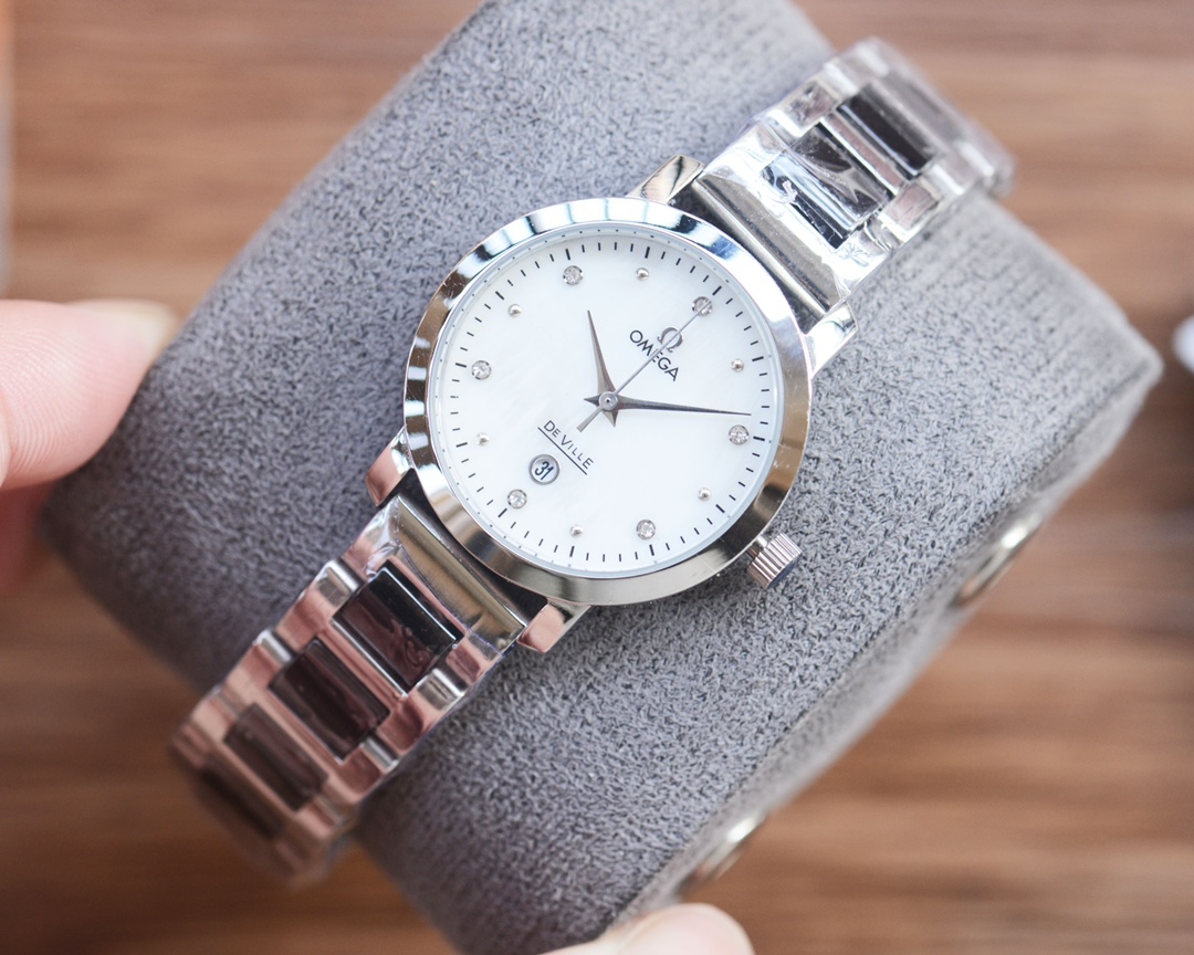 “Omega White Thorium 418: Fashion Lady’s Stone Watch with Super-Fashion Design” - 图片 5