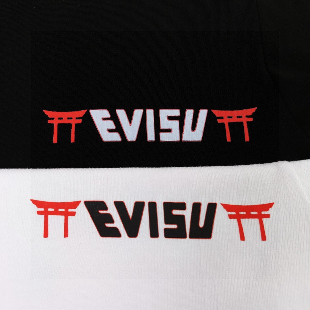 Evisu Camiseta de Manga Corta con Estampado Gráfico para Hombre y Mujer 9 a1743290256052 5118