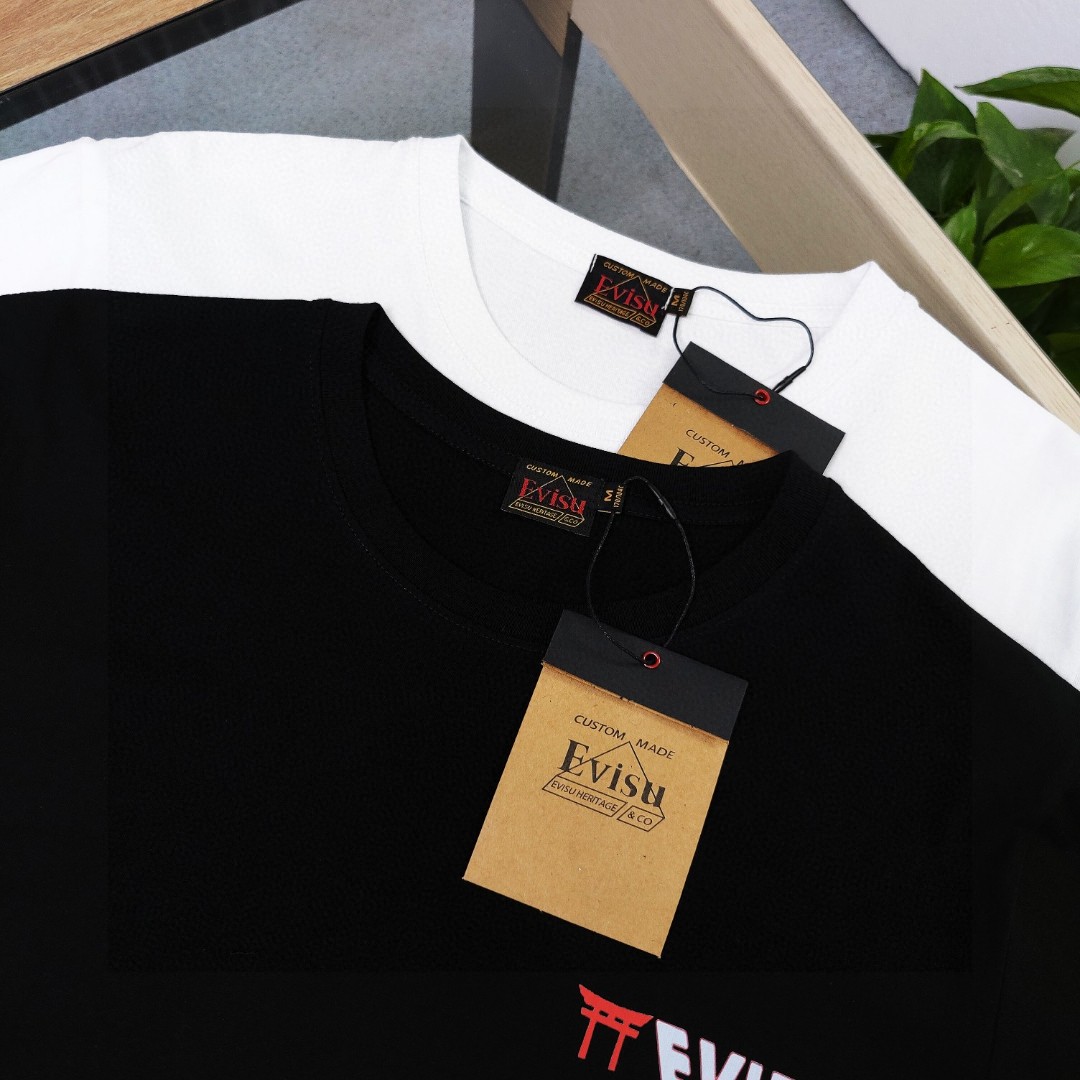 Evisu Camiseta de Manga Corta con Estampado Gráfico para Hombre y Mujer 10 a1743290256054 8167