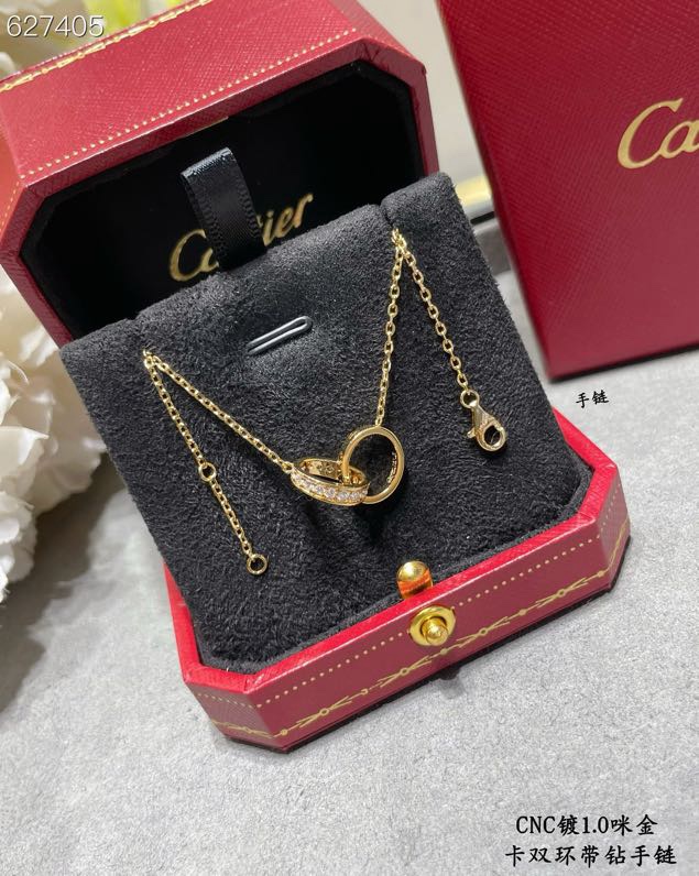 Cartier CNC高版本 卡地亚 双环带钻手链 高端定制 再看做工 进 无压力