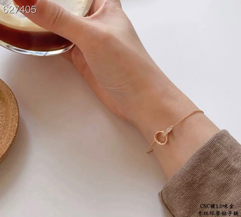 Cartier CNC高版本 卡地亚 双环带钻手链 高端定制 再看做工 进 无压力