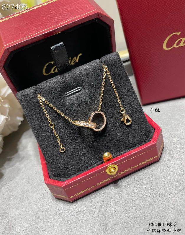 Cartier CNC高版本 卡地亚 双环带钻手链 高端定制 再看做工 进 无压力
