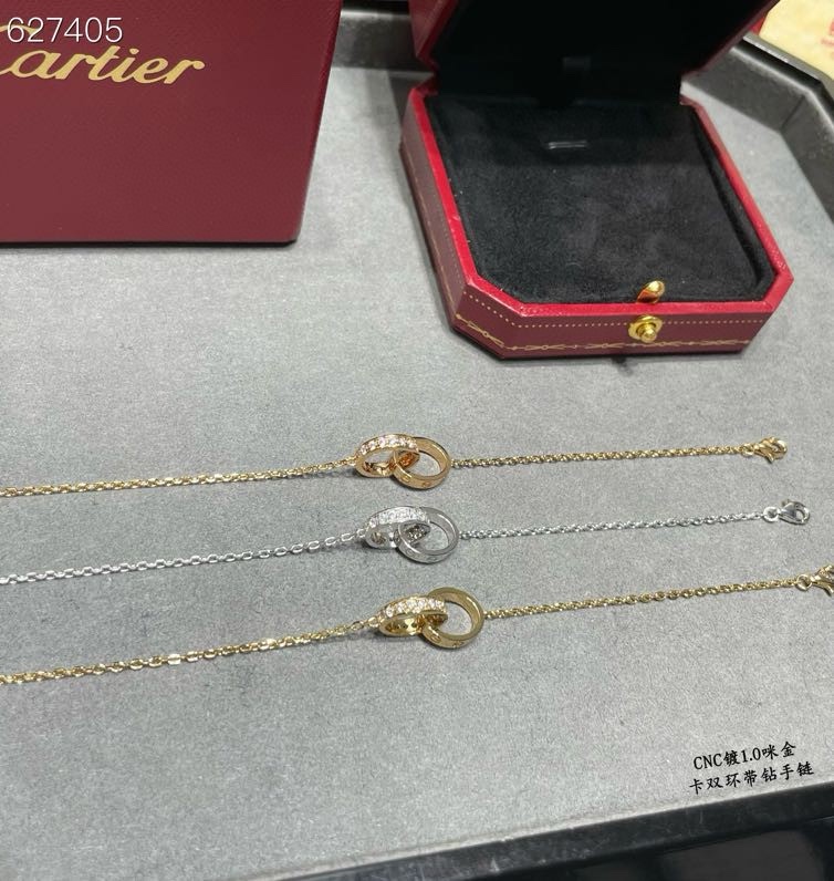 Cartier CNC高版本 卡地亚 双环带钻手链 高端定制 再看做工 进 无压力