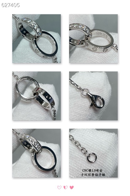 Cartier CNC高版本 卡地亚 双环带钻手链 高端定制 再看做工 进 无压力