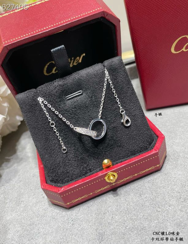 Cartier CNC高版本 卡地亚 双环带钻手链 高端定制 再看做工 进 无压力