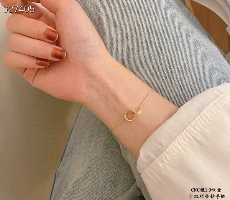 Cartier CNC高版本 卡地亚 双环带钻手链 高端定制 再看做工 进 无压力