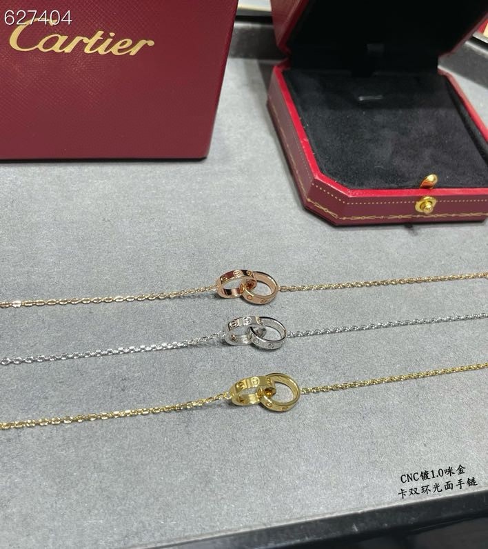 Cartier CNC高版本 卡地亚 双环光面手链 高端定制 再看做工 进 无压力