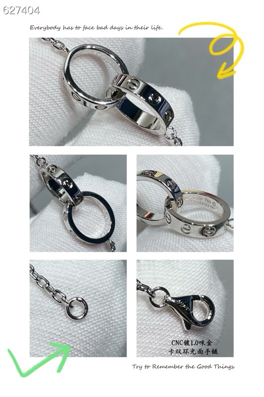 Cartier CNC高版本 卡地亚 双环光面手链 高端定制 再看做工 进 无压力