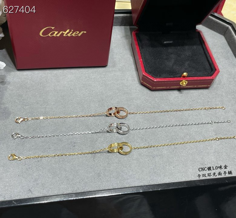Cartier CNC高版本 卡地亚 双环光面手链 高端定制 再看做工 进 无压力