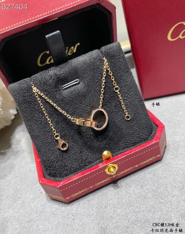 Cartier CNC高版本 卡地亚 双环光面手链 高端定制 再看做工 进 无压力