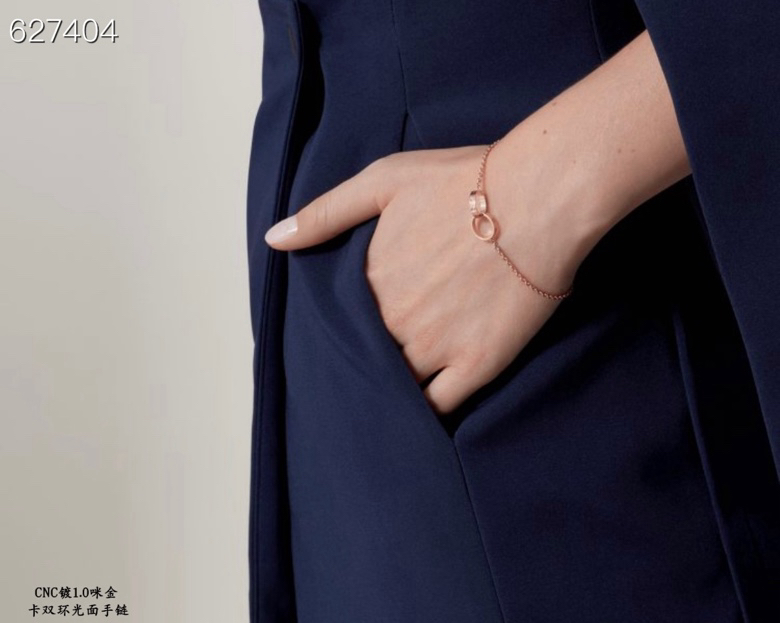 Cartier CNC高版本 卡地亚 双环光面手链 高端定制 再看做工 进 无压力
