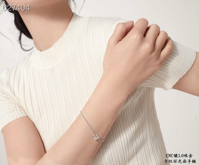 Cartier CNC高版本 卡地亚 双环光面手链 高端定制 再看做工 进 无压力
