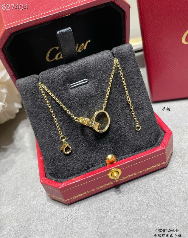Cartier CNC高版本 卡地亚 双环光面手链 高端定制 再看做工 进 无压力