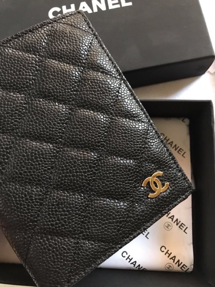 Chanel香奈儿 魚子酱牛皮護照包 高品質専柜款